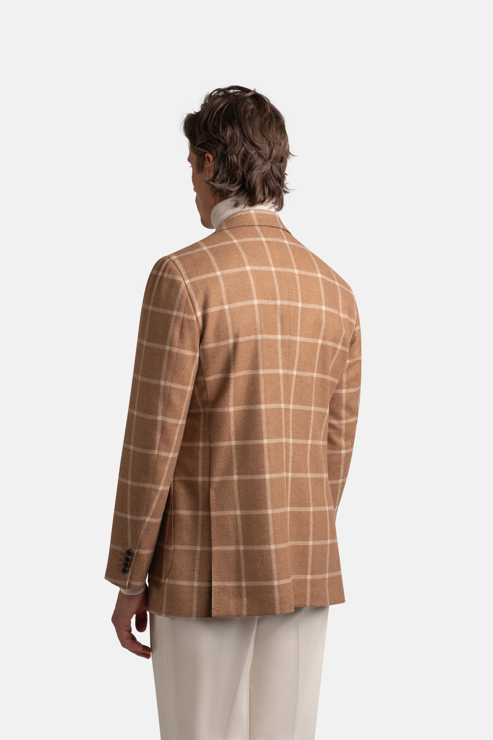 ジャケット・アウター Ceherence Corb-II Brown check sizeM Cohérence Corb II Coat Gabardine Beige Check – Frans Boone Store